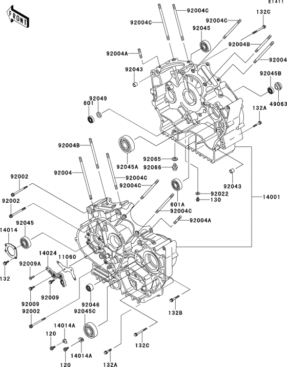 VN800 Картер двигателя
