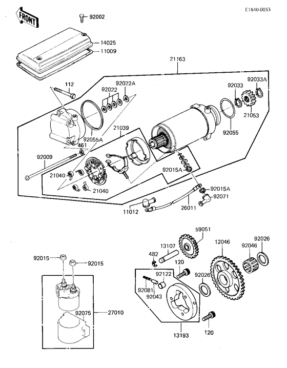 Starter motor/starter clutch