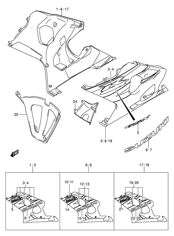 GSX-R600U2 Under cowling