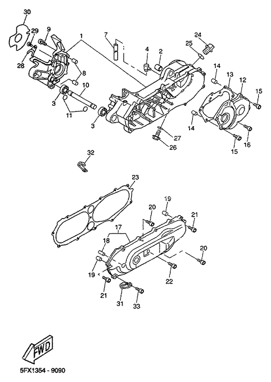 CW50RSP Картер двигателя