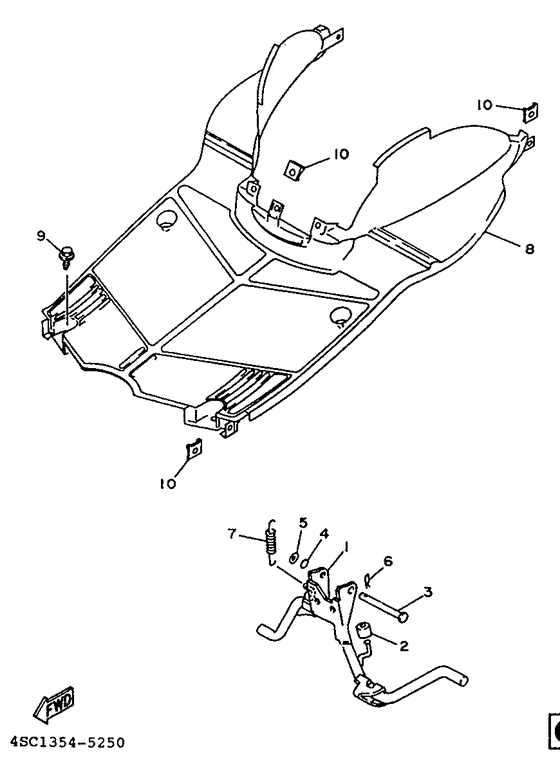 YA50TA Stand. footrest