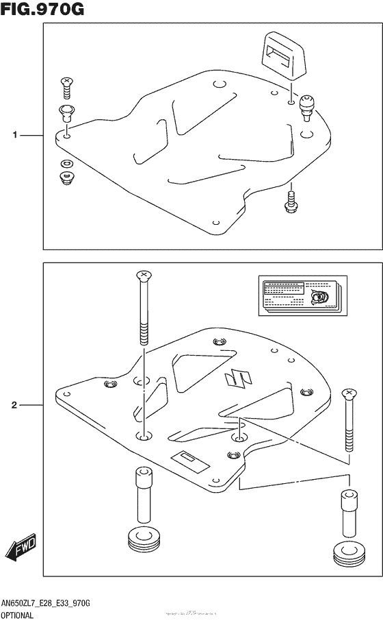 AN650Z Optional (Stopper Set Rear Box Plate)