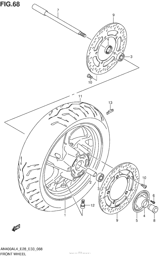 Front Wheel (An400Zal4 E28)