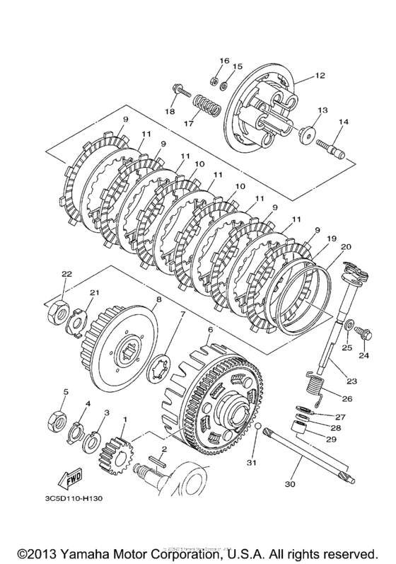 XT250Y Сцепление