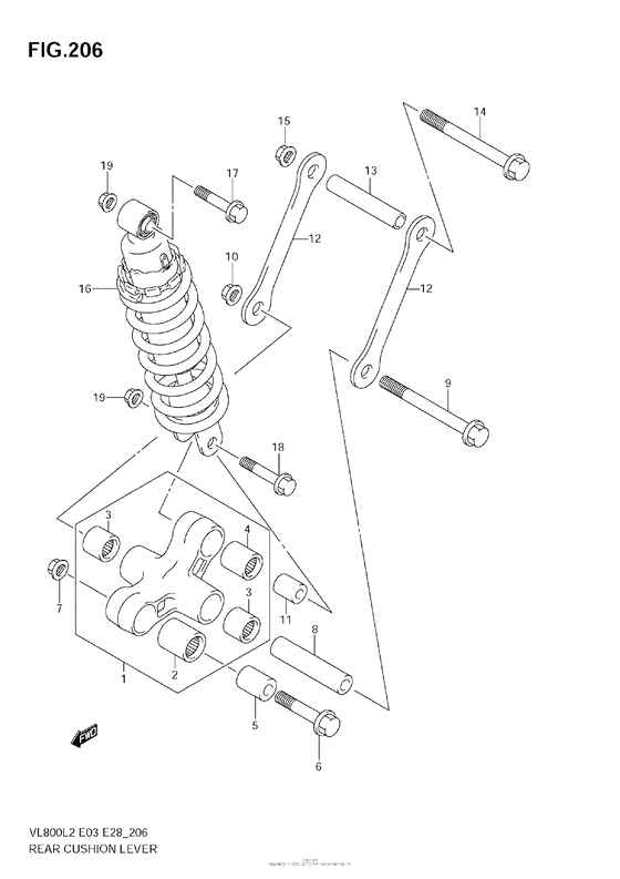 VZ800 Rear Cushion Lever (Vl800C  E03)