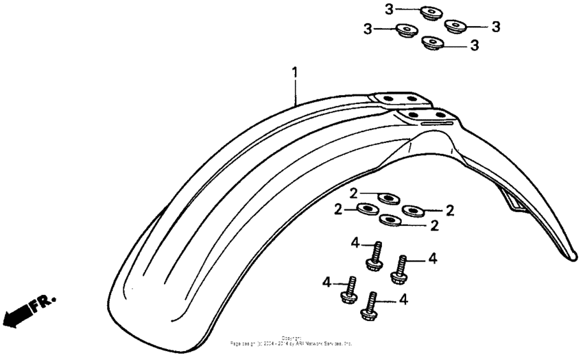 CR250R Переднее крыло