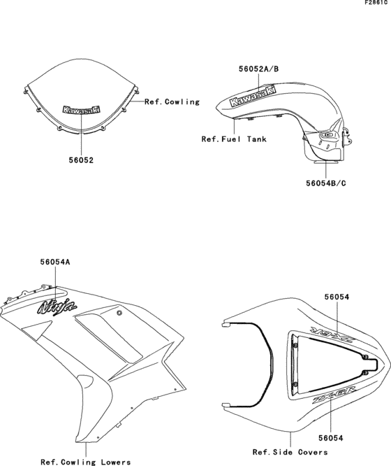 ZX600 Decals(red)(p7f)