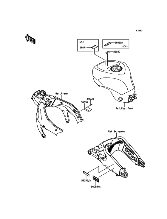 ZX636 Лейбл предостережения