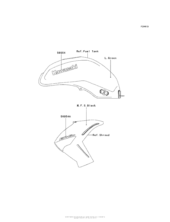 ER650 Decals (L.green)(Caf)