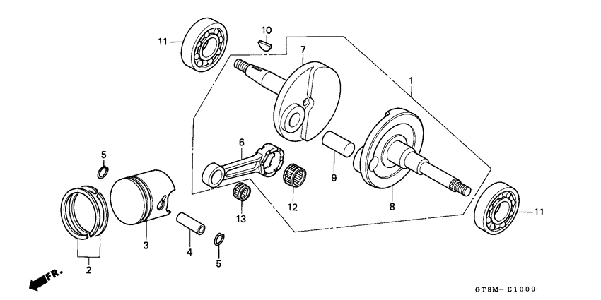 Crankshaft/piston