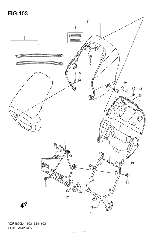 VZR1800Z Headlamp Cover (Vzr1800Zl4 E03)