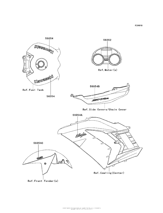 ZX1400 Decals (Green)(Fdfa)(Ca,us)