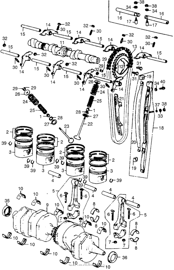 Camshaft + crankshaft