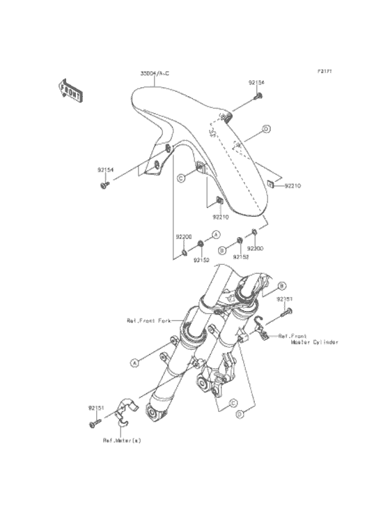 BX250 フロントフェンダ