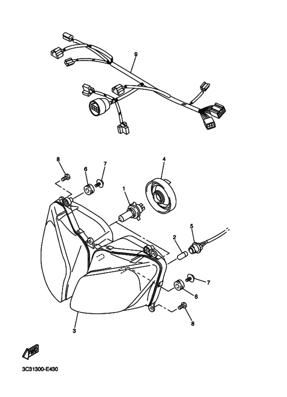Headlight assy