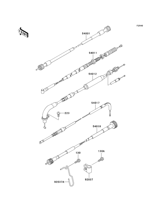 KMX125 Тросы управления