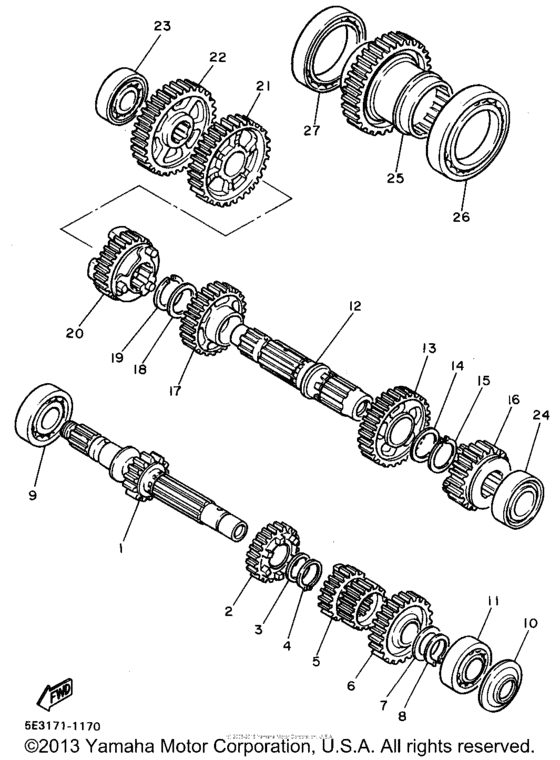 XV1100G Трансмиссия