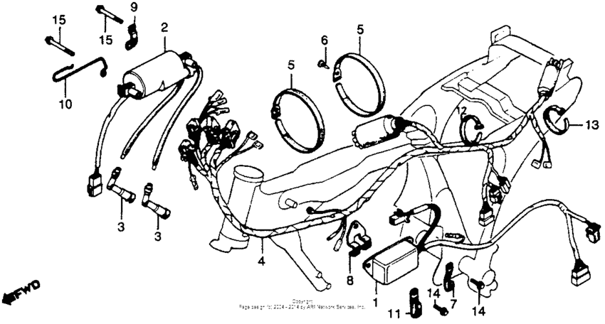 Wire harness + ignition coil + c.d.i. unit