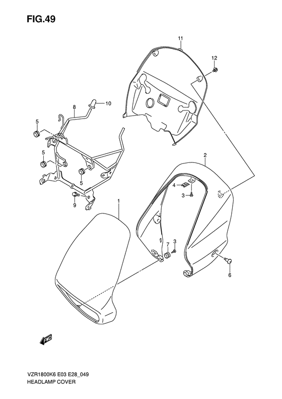Headlamp cover  front fender