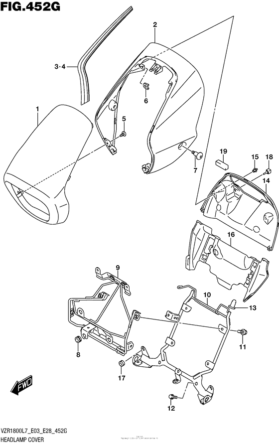 Headlamp Cover (For Bbd) (Vzr1800Bzl7 E33)