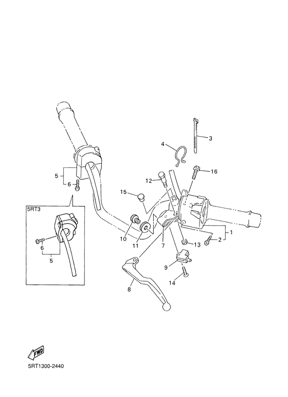 Handle switch. lever