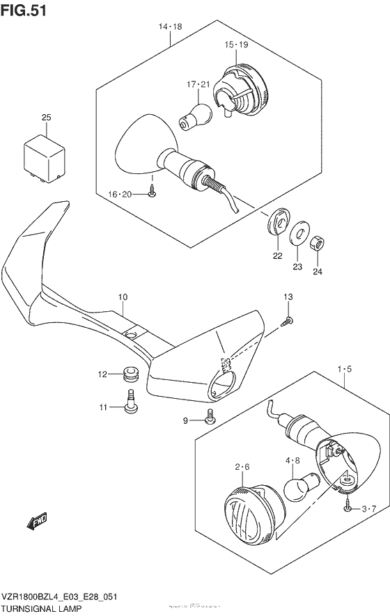 Turnsignal Lamp (Vzr1800Bzl4 E03)