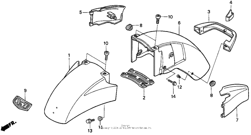 GL1500I Переднее крыло