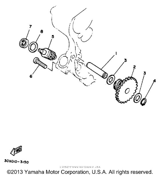 XT350A Тахометр