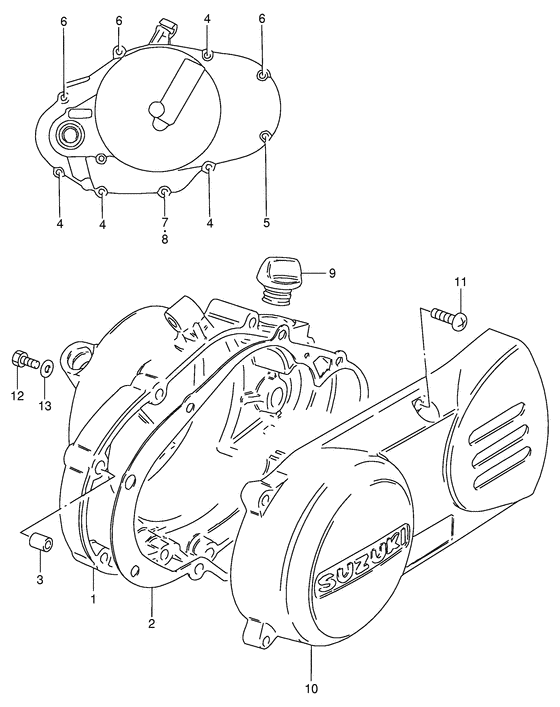 Crankcase cover ass`y  (v