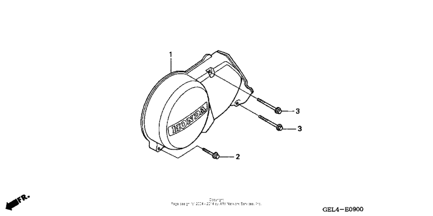 XR50R Крышка картера левая