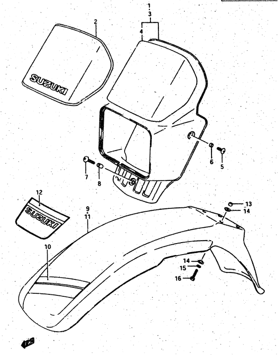 Headlamp housing - front fender