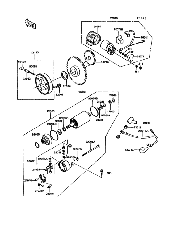 Starter motor(ex305-b9)