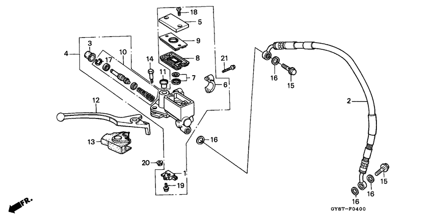 Fr. brake master cylinder
