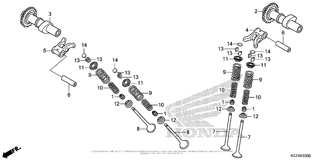  Распределительный вал и клапана