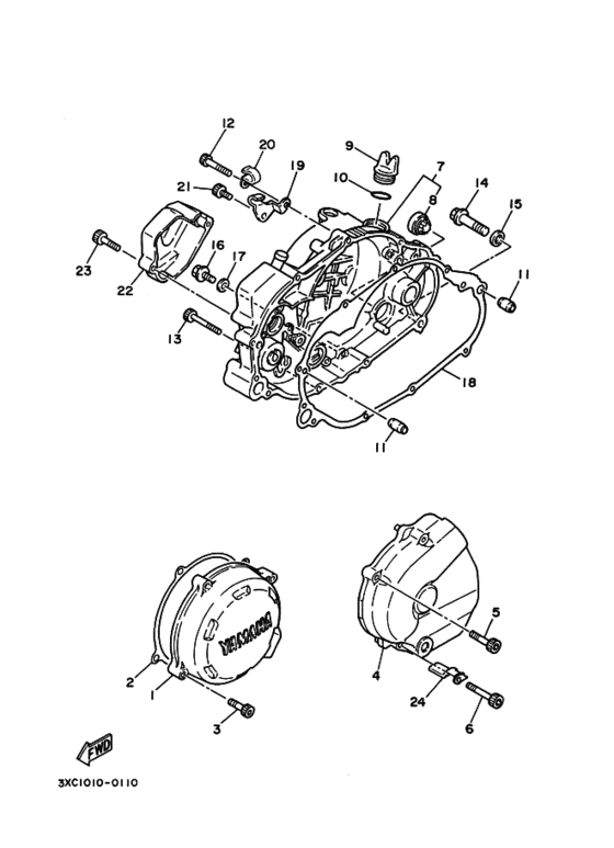 Crankcase cover ass`y  (v