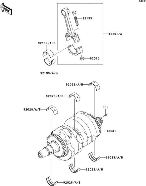 EX650 Коленвал
