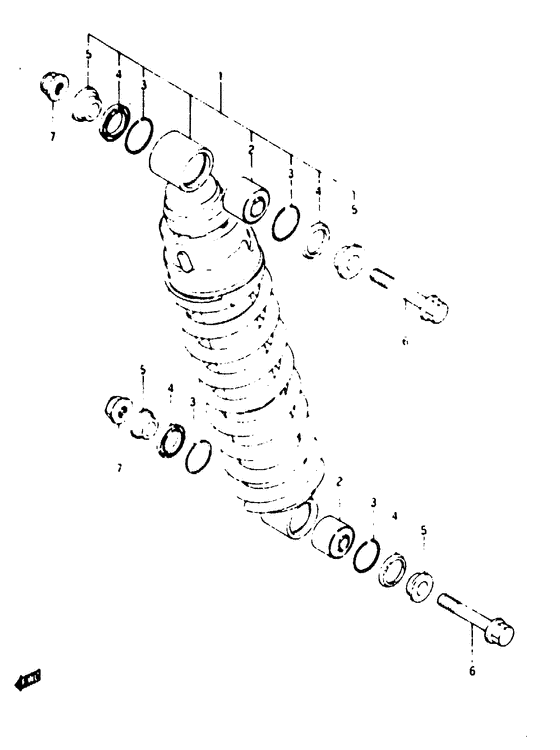 TS125 Задние амортизаторы