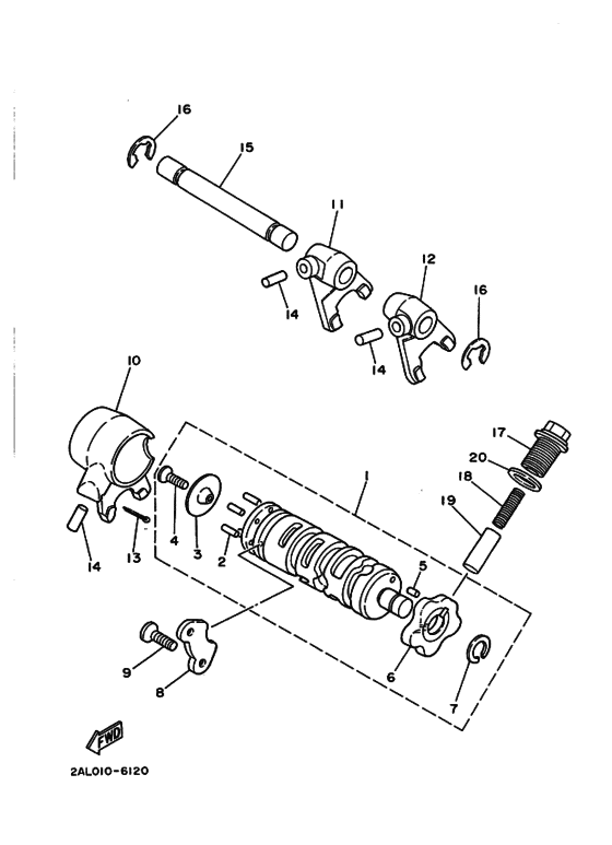 Shift cam & fork