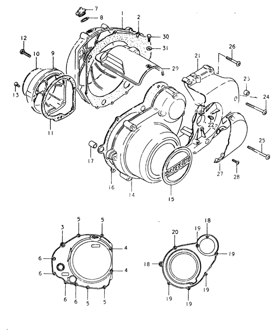 Crankcase cover ass`y  (v