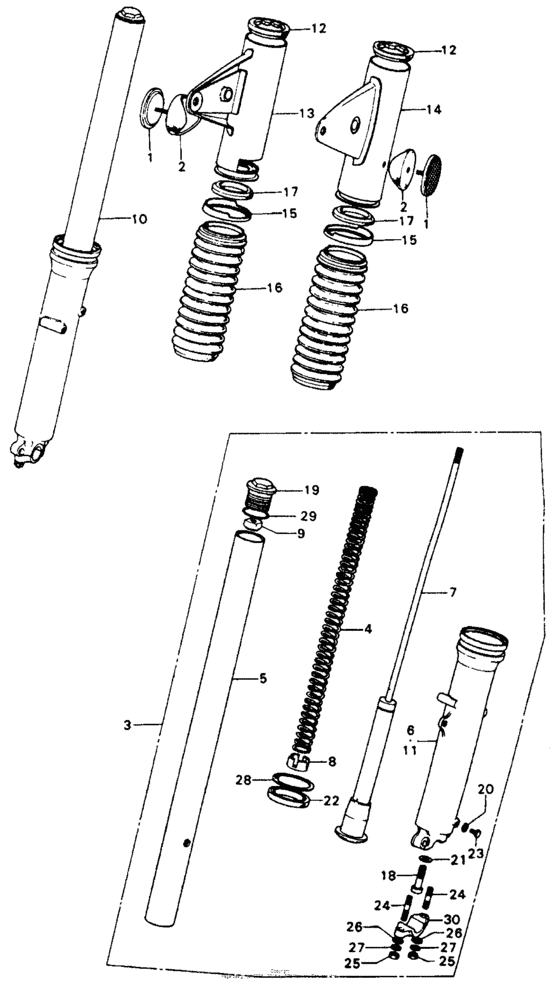 Front shock absorber k5-k7