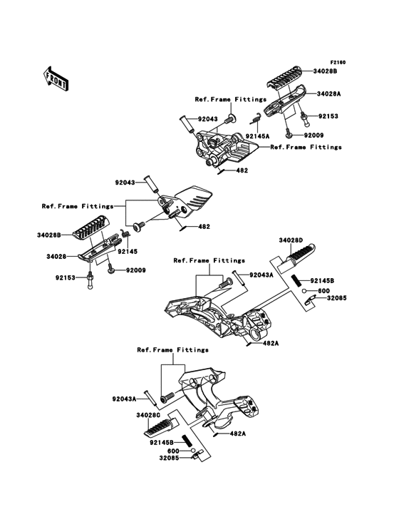 ZG1400 Подножки