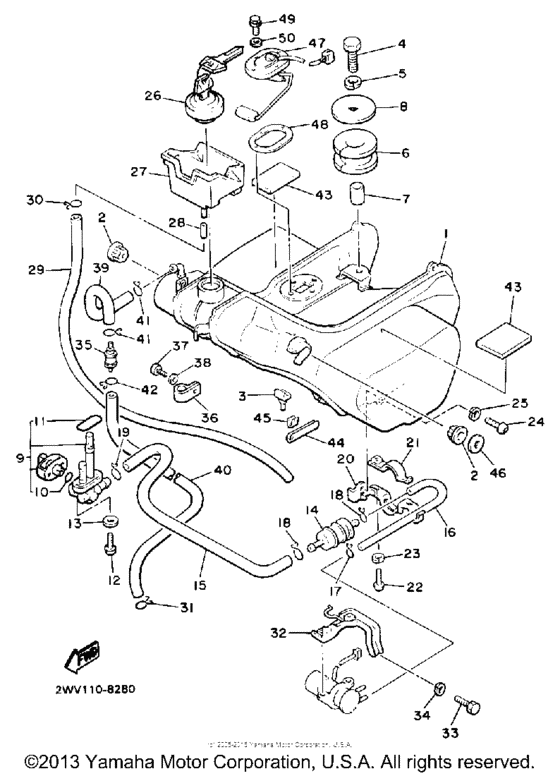 XVZ13UC Топливный бак