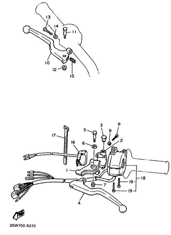 Handle switch. lever