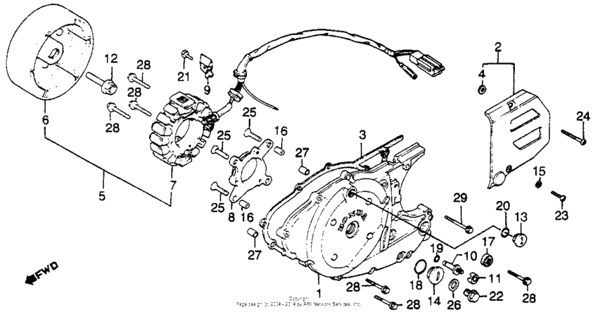Left crankcase cover + generator