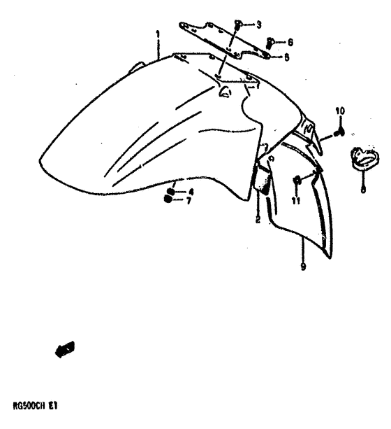 GS500 Переднее крыло