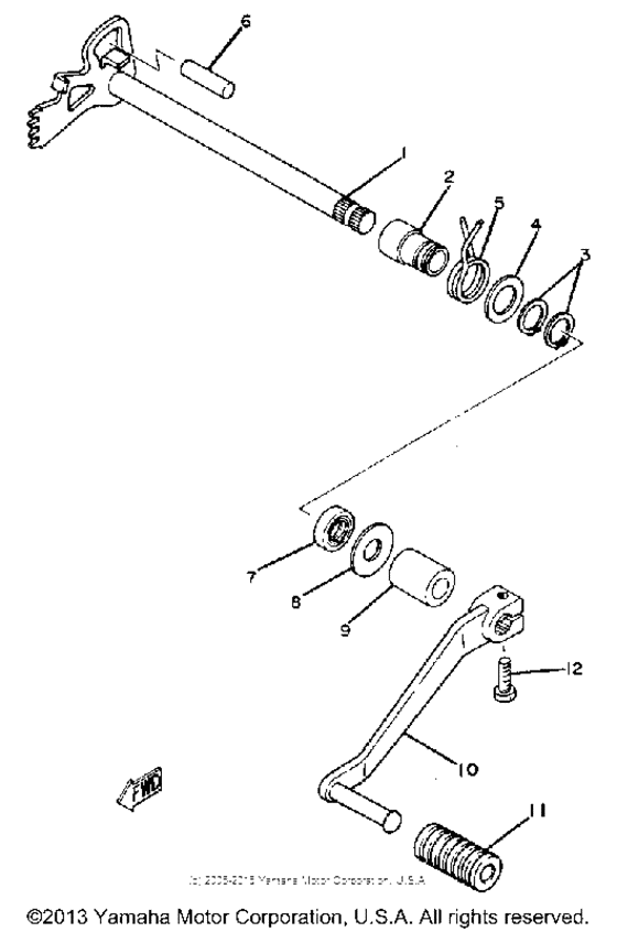 Shift shaft pedal