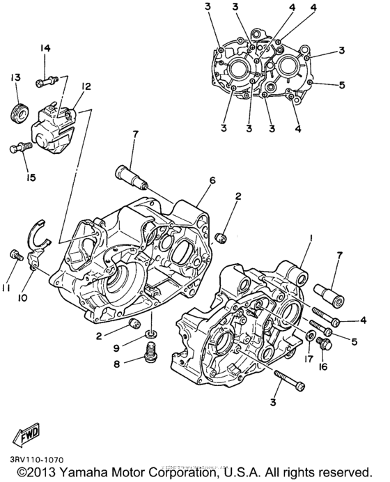 PW80P Картер двигателя