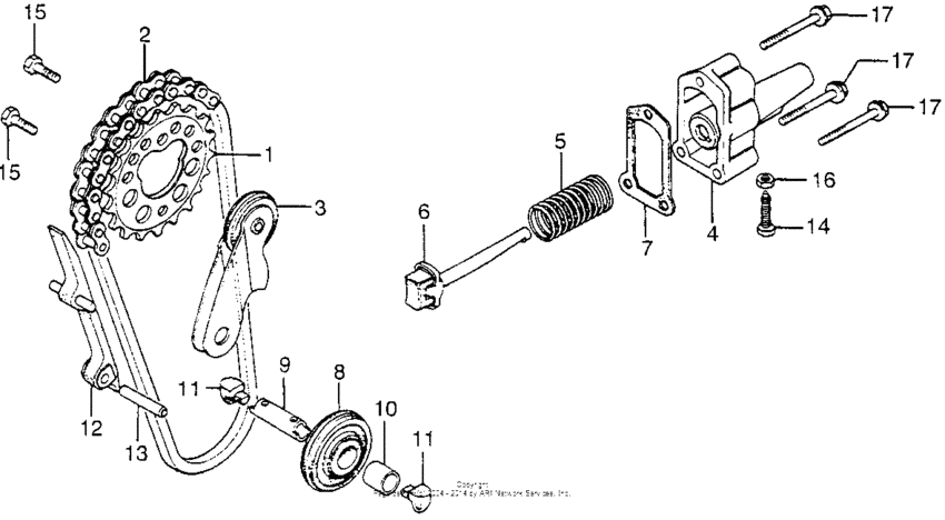 Cam chain + tensioner