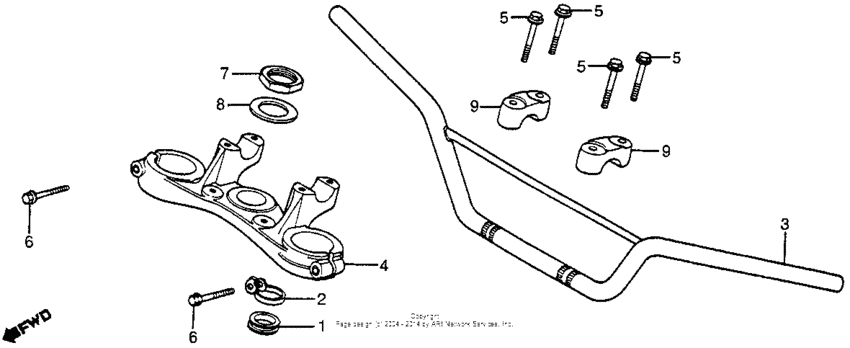 Handlebar + top bridge