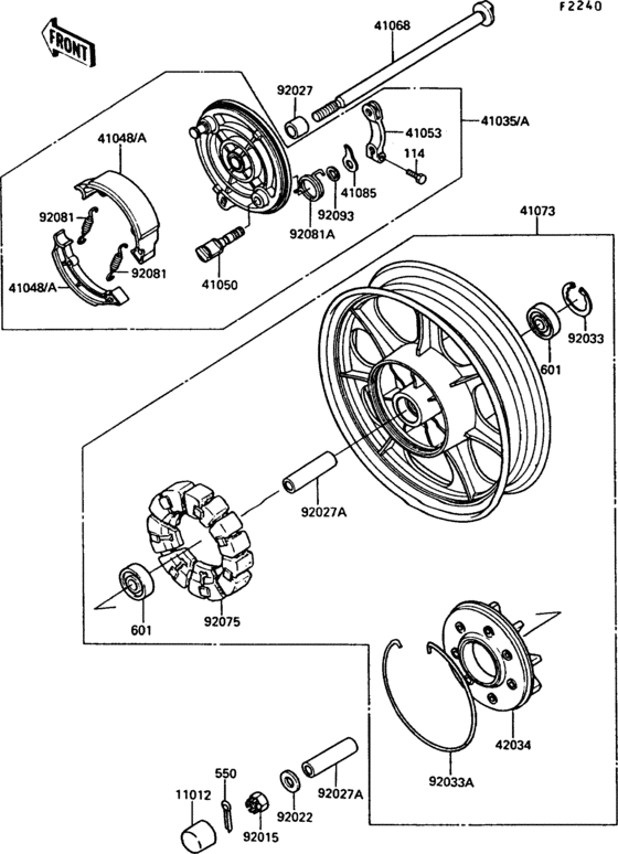  Задняя ступица колеса